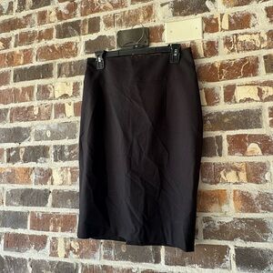 Zara Black Pencil Skirt Knee-Length Cocktail Style